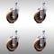 Service Caster 5 Inch SS High Temp Glass Filled Nylon Swivel 3/8 Inch Threaded Stem Caster Set SCC-SSTS20S514-GFNSHT-381615-4 - alternate 1